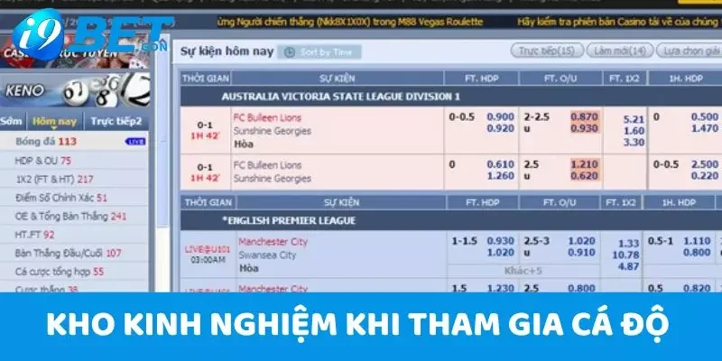 Thể Thao i9bet – Cơ Hội Làm Giàu Cực Nhanh Cho Cược Thủ 7 Kho kinh nghiệm khi tham gia cá độ