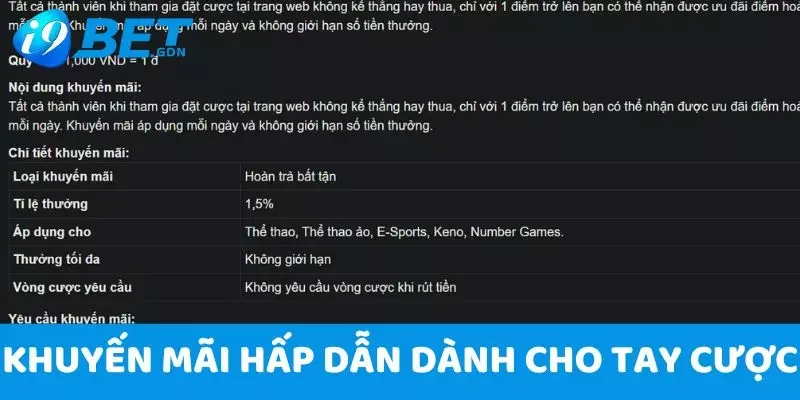 Nổ Hũ i9bet – Kho Game Đỉnh Cao Cùng Mức Thưởng Khổng Lồ 3 Khuyến mãi cực kỳ hấp dẫn dành cho tay cược
