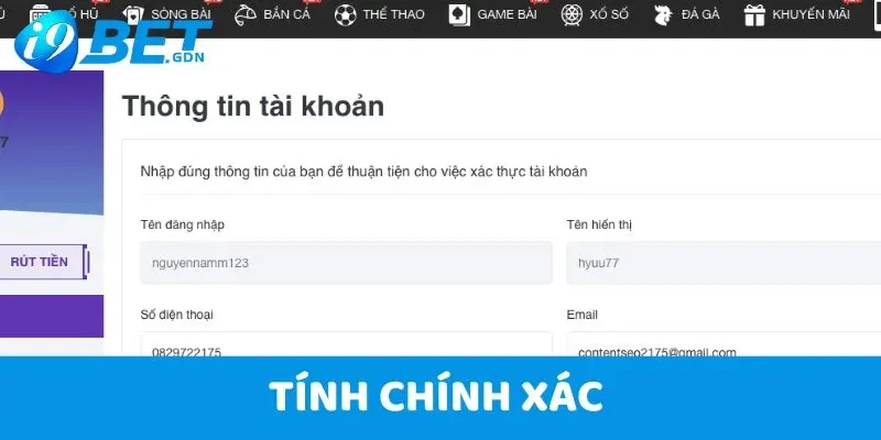 Rút Tiền i9bet - Nhận Thưởng Nhanh Chóng Với 3 Bước Đơn Giản 4 Tính chính xác