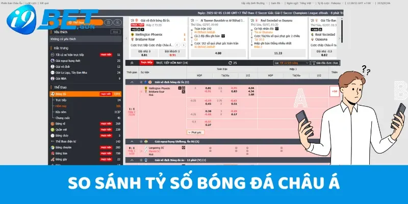 Tỷ Số Bóng Đá châu Á - Cách Dự Đoán Ăn Tiền Thưởng Tại i9Bet 3 So sánh tỷ số bóng đá châu Á với các khu vực châu Âu